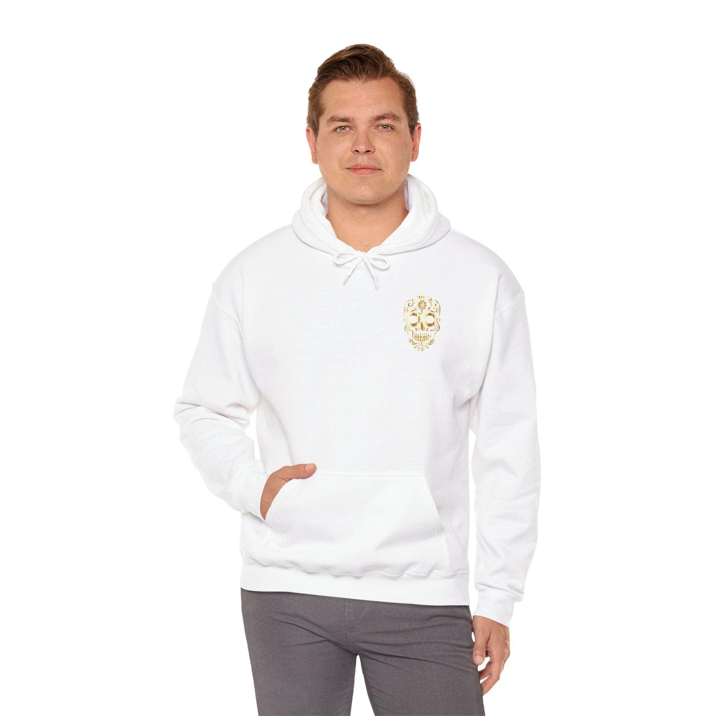 Boho Skull Hoodie, Unisex Heavy Blend Sweatshirt, Cozy Casual Wear, Fall Fashion, Unique Gift for Him or Her