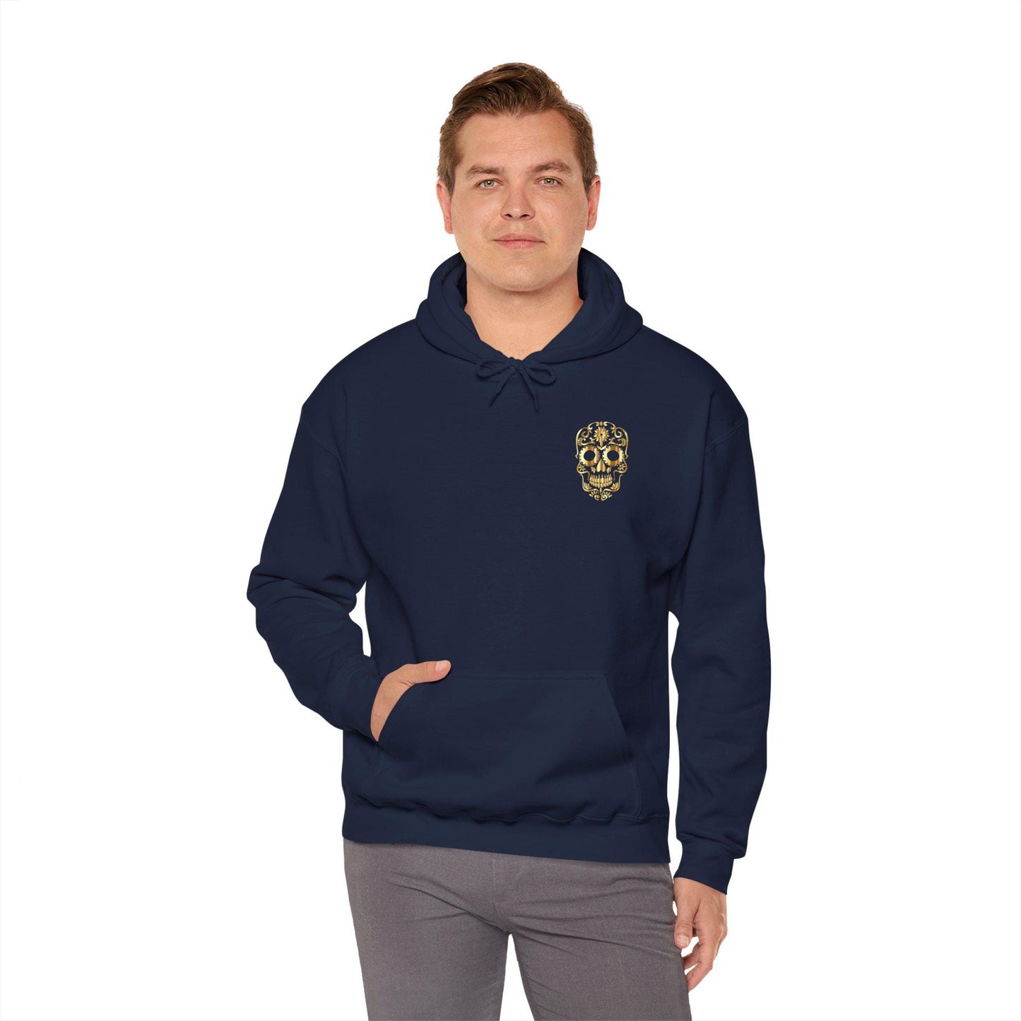 Boho Skull Hoodie, Unisex Heavy Blend Sweatshirt, Cozy Casual Wear, Fall Fashion, Unique Gift for Him or Her