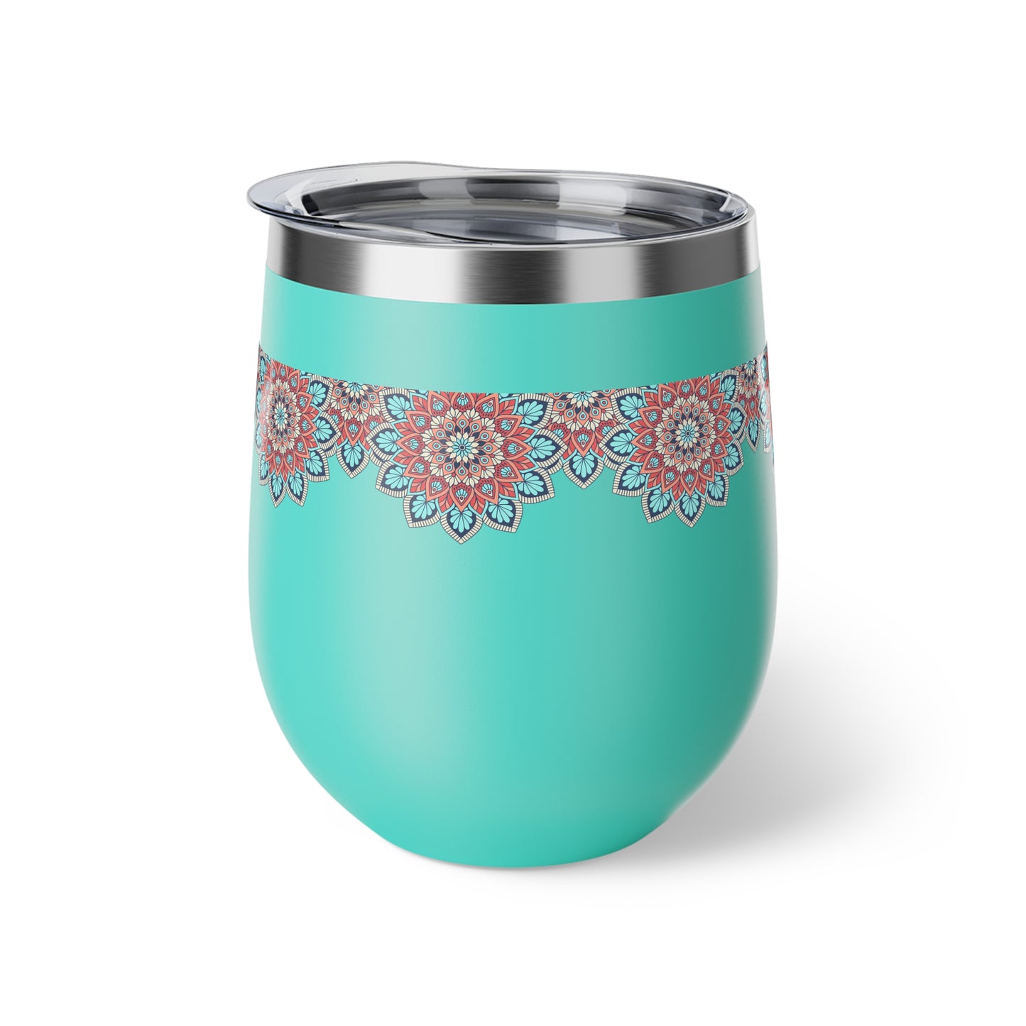 Insulated Copper Travel Mug with Floral Design, Perfect for Coffee, Tea, Gifts, Camping, Winter, Outdoor Adventures, Home Decor