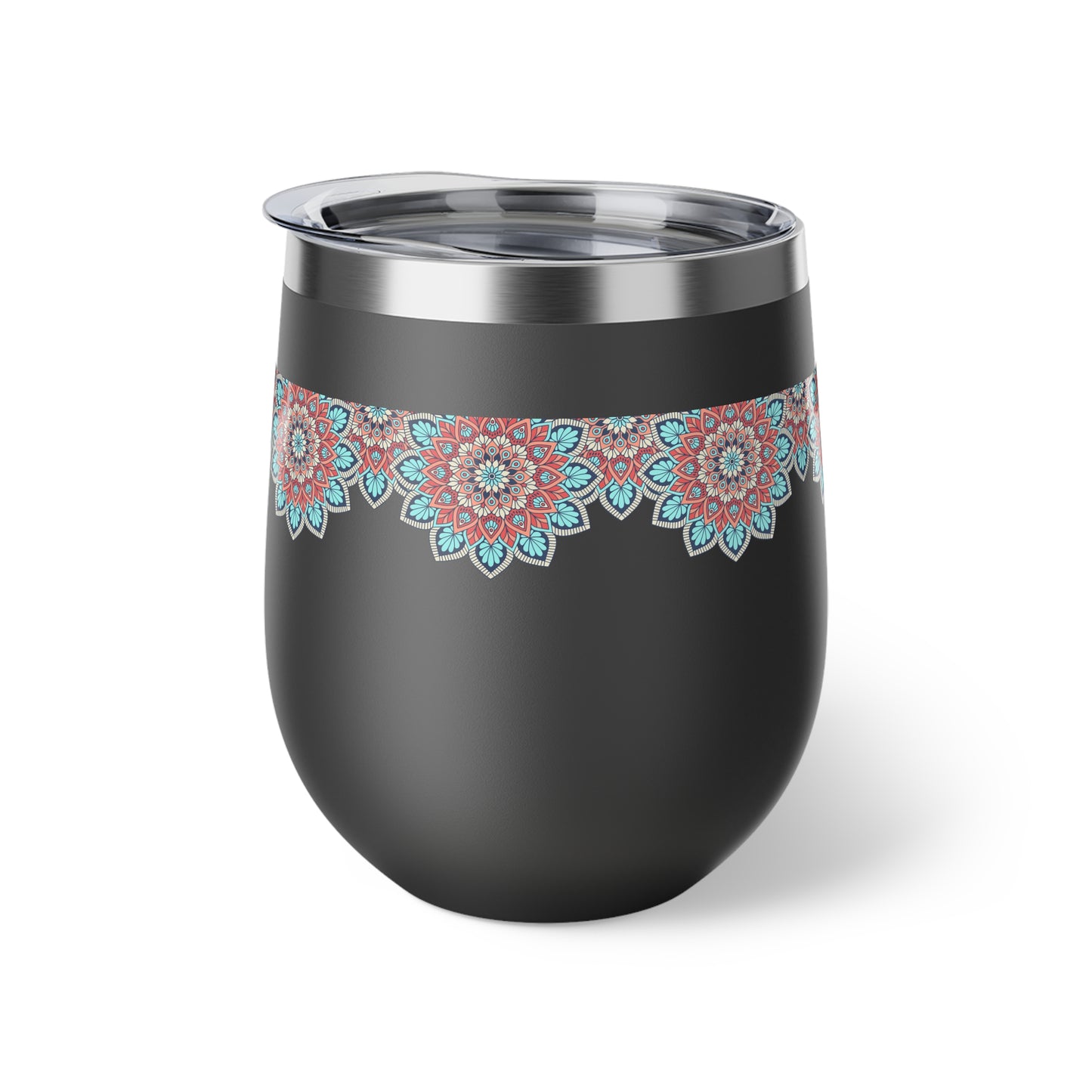 Insulated Copper Travel Mug with Floral Design, Perfect for Coffee, Tea, Gifts, Camping, Winter, Outdoor Adventures, Home Decor