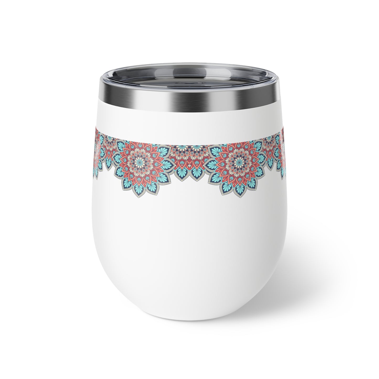 Insulated Copper Travel Mug with Floral Design, Perfect for Coffee, Tea, Gifts, Camping, Winter, Outdoor Adventures, Home Decor