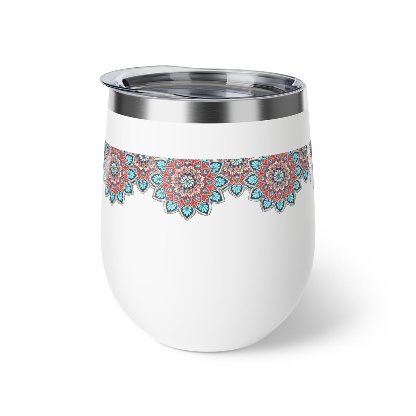 Insulated Copper Travel Mug with Floral Design, Perfect for Coffee, Tea, Gifts, Camping, Winter, Outdoor Adventures, Home Decor