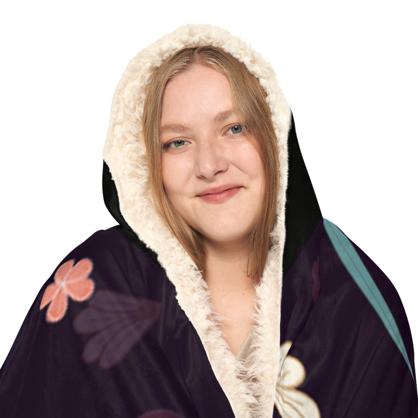 Cozy Floral Snuggle Hoodie Blanket | Soft Throw for Relaxation, Gifting, Home Decor, Movie Nights, and Cozy Celebrations