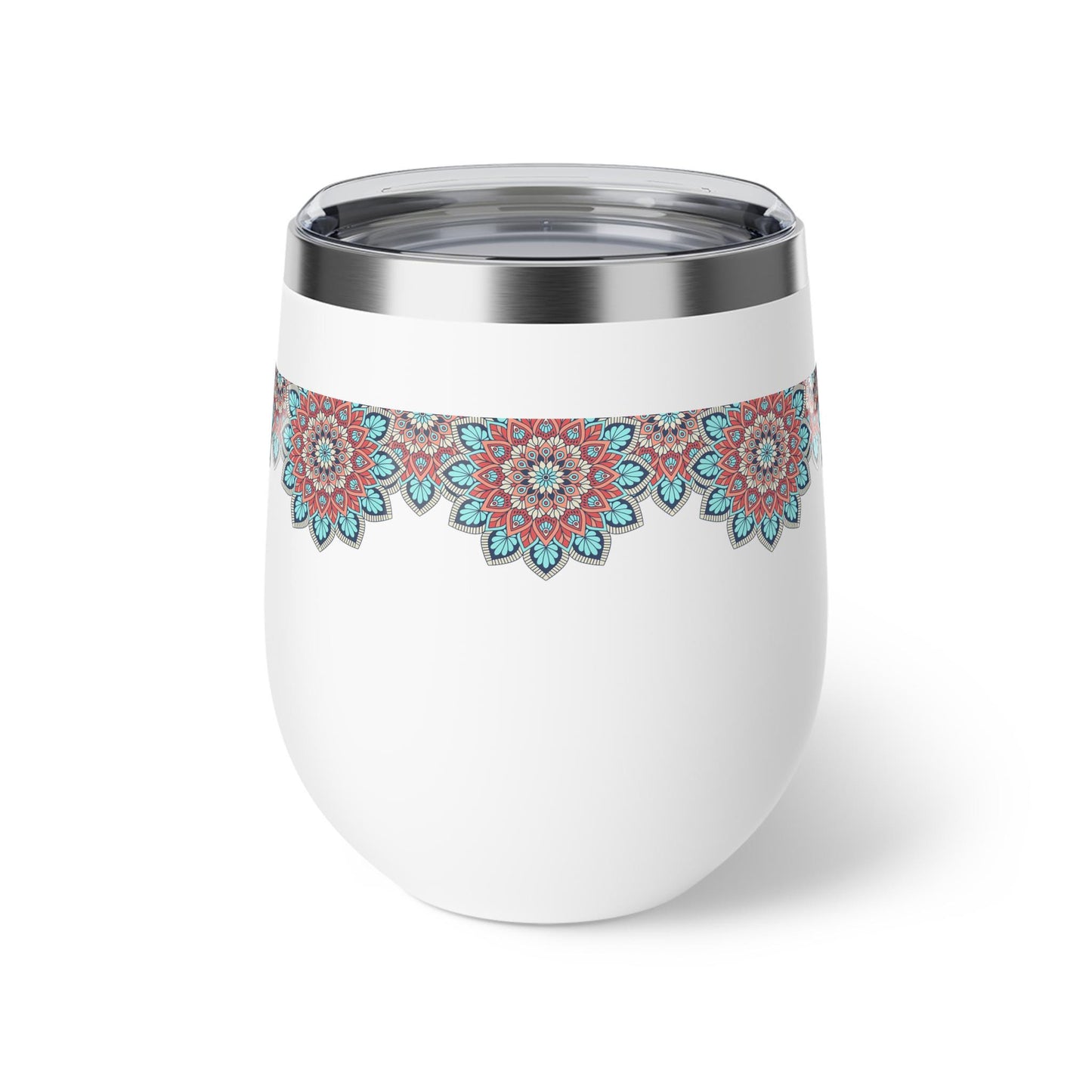Insulated Copper Travel Mug with Floral Design, Perfect for Coffee, Tea, Gifts, Camping, Winter, Outdoor Adventures, Home Decor