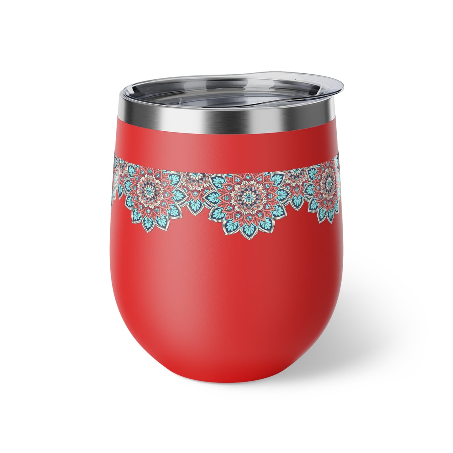 Insulated Copper Travel Mug with Floral Design, Perfect for Coffee, Tea, Gifts, Camping, Winter, Outdoor Adventures, Home Decor