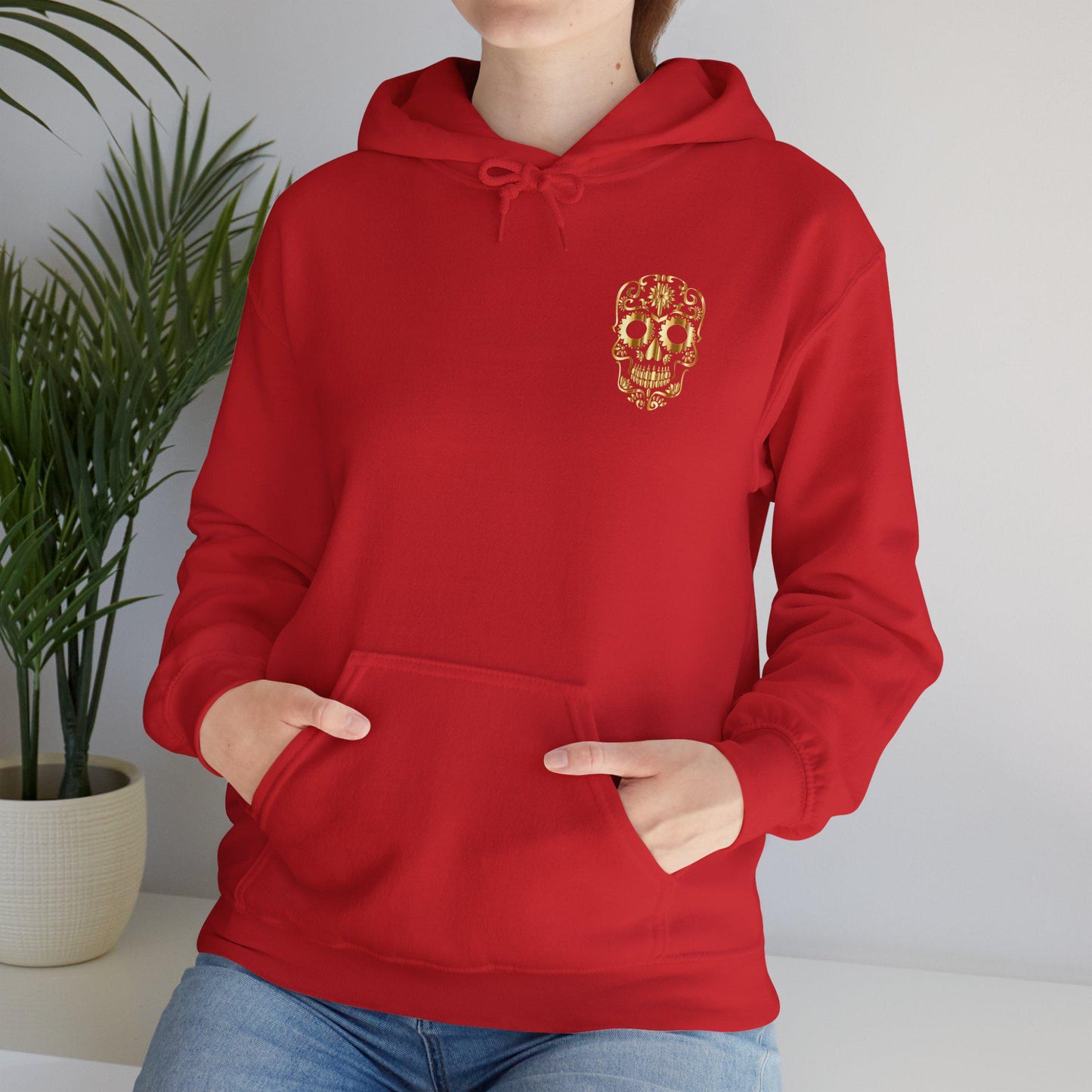 Boho Skull Hoodie, Unisex Heavy Blend Sweatshirt, Cozy Casual Wear, Fall Fashion, Unique Gift for Him or Her
