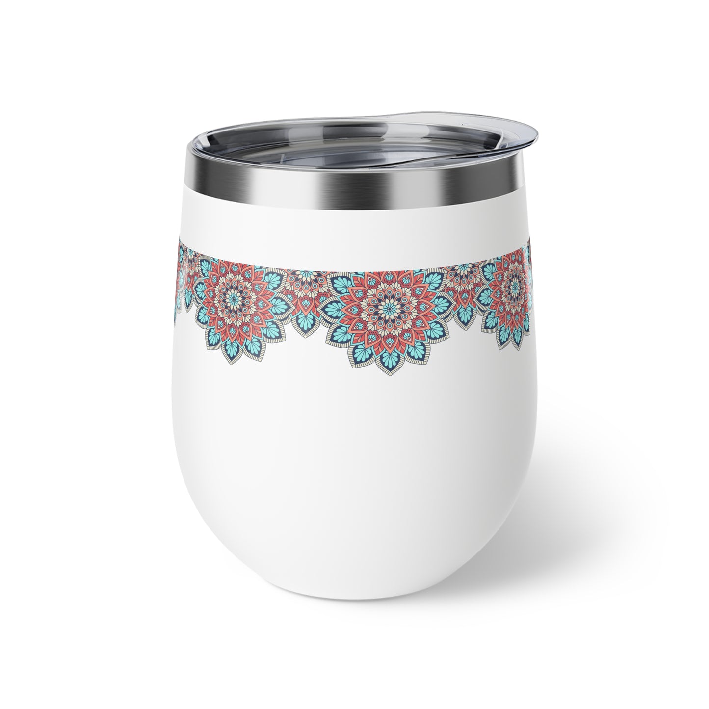 Insulated Copper Travel Mug with Floral Design, Perfect for Coffee, Tea, Gifts, Camping, Winter, Outdoor Adventures, Home Decor