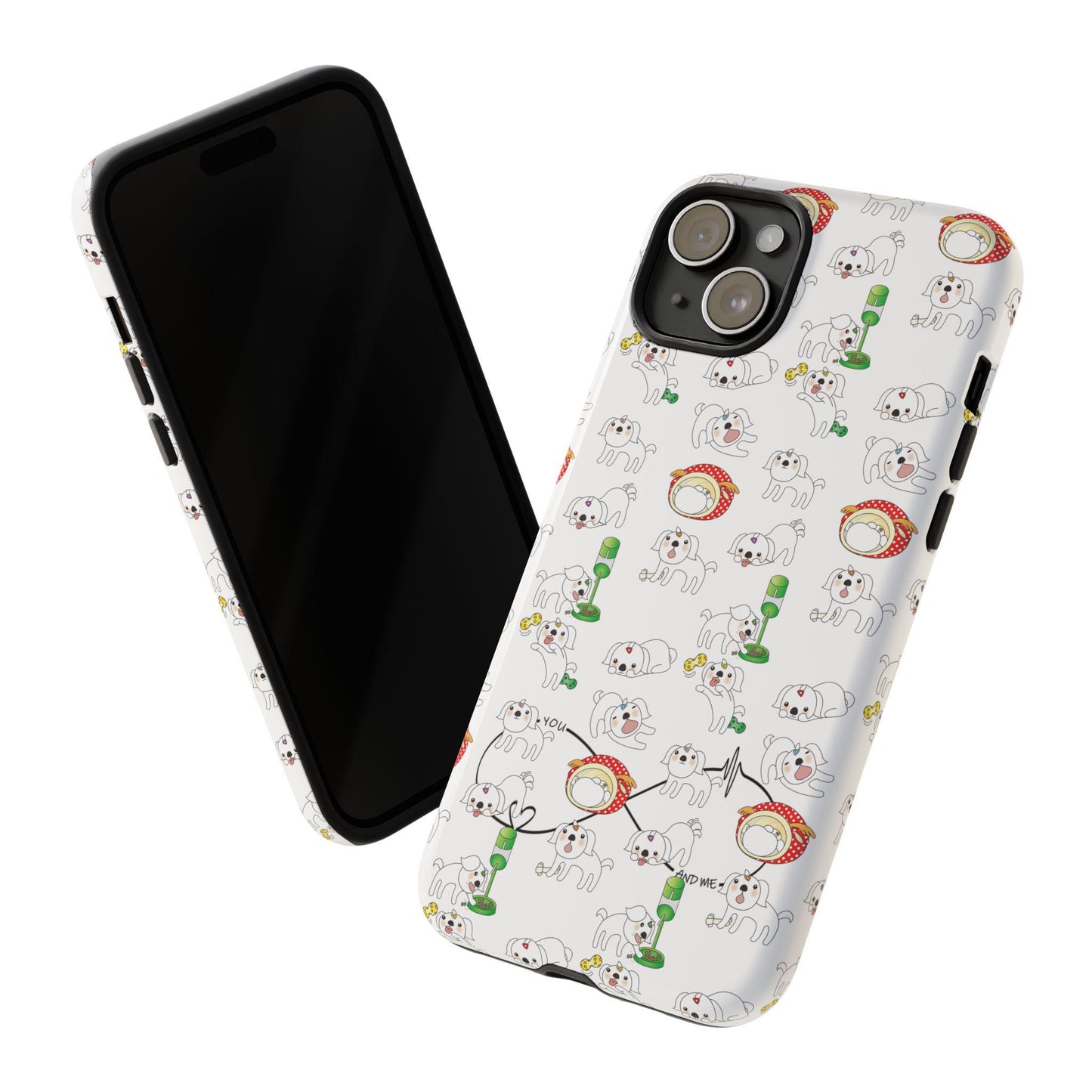iPhone Case, Tough Cases, Red and Black Aesthetic, Gift for pet lovers, Unique Phone Cover, Modern Art