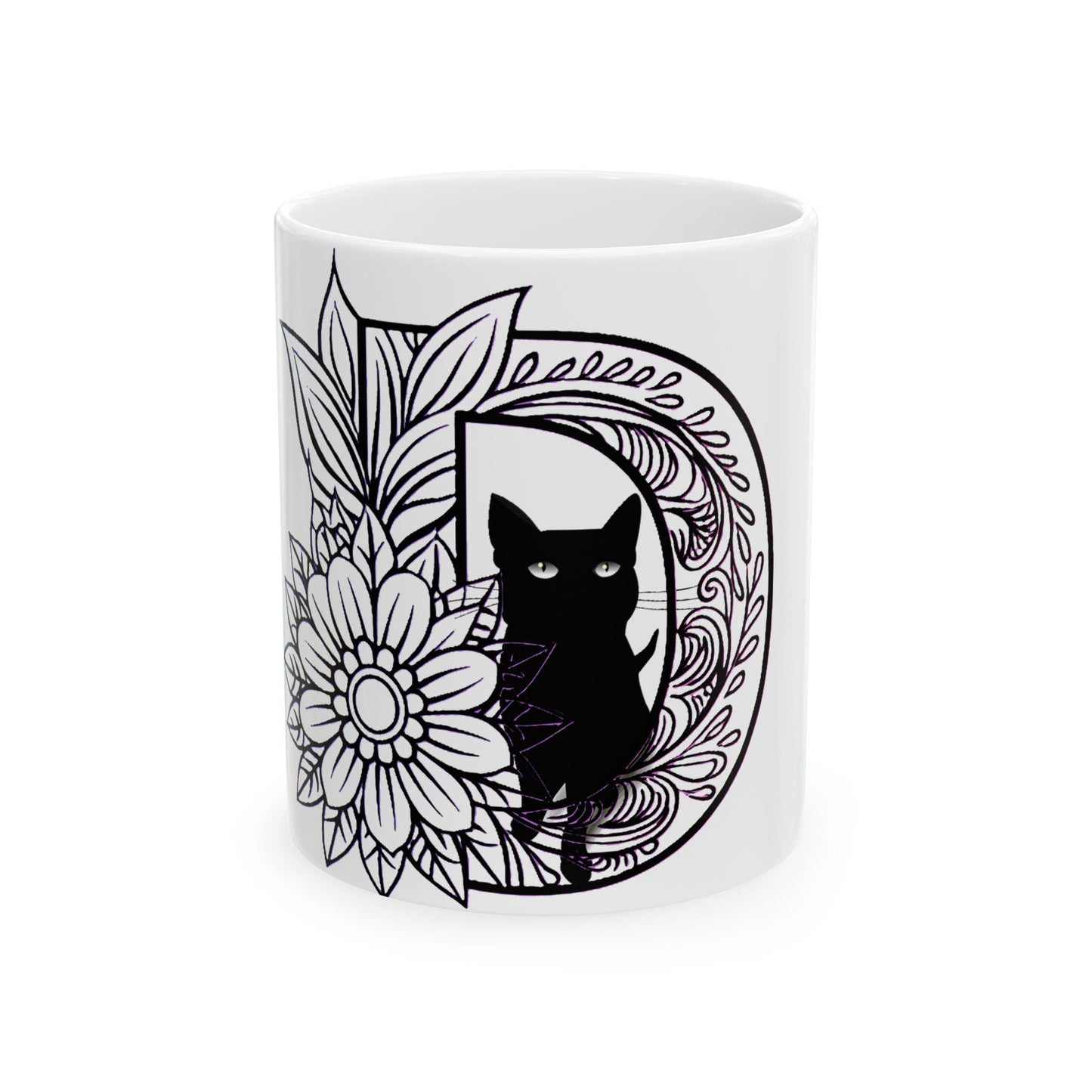 Personalized Cat Design Ceramic Mug - Perfect Gift for Cat Lovers, Coffee Lovers, Birthday, Home Decor, Unique Gift