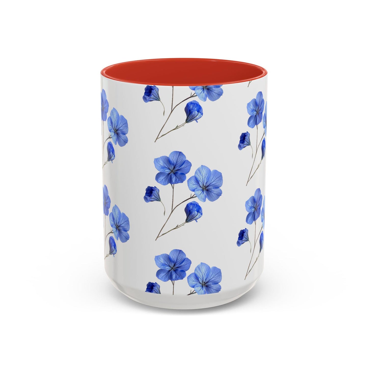 Blooming Blue Floral Coffee Mug for Nature Lovers, Gift for Her, Flower Mug, Home Decor, Housewarming Gift, Cute Tea Cup