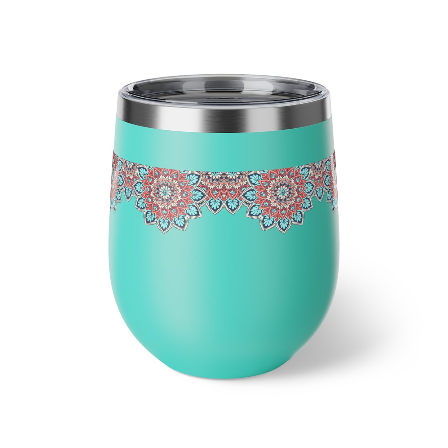 Insulated Copper Travel Mug with Floral Design, Perfect for Coffee, Tea, Gifts, Camping, Winter, Outdoor Adventures, Home Decor