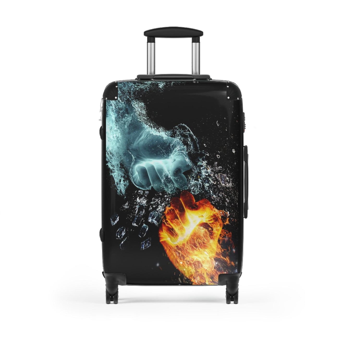 Fire and Ice Suitcase - Unique Travel Luggage, Stylish Spinner, Adventure Gear, Gift for Travelers, Vacation Essentials