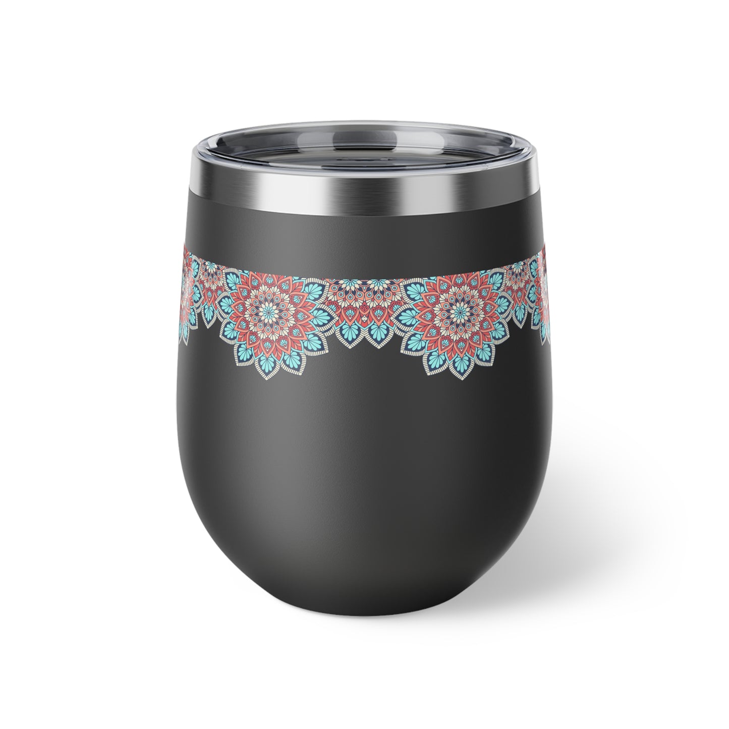 Insulated Copper Travel Mug with Floral Design, Perfect for Coffee, Tea, Gifts, Camping, Winter, Outdoor Adventures, Home Decor