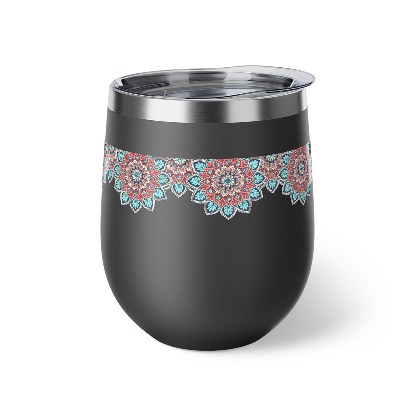 Insulated Copper Travel Mug with Floral Design, Perfect for Coffee, Tea, Gifts, Camping, Winter, Outdoor Adventures, Home Decor