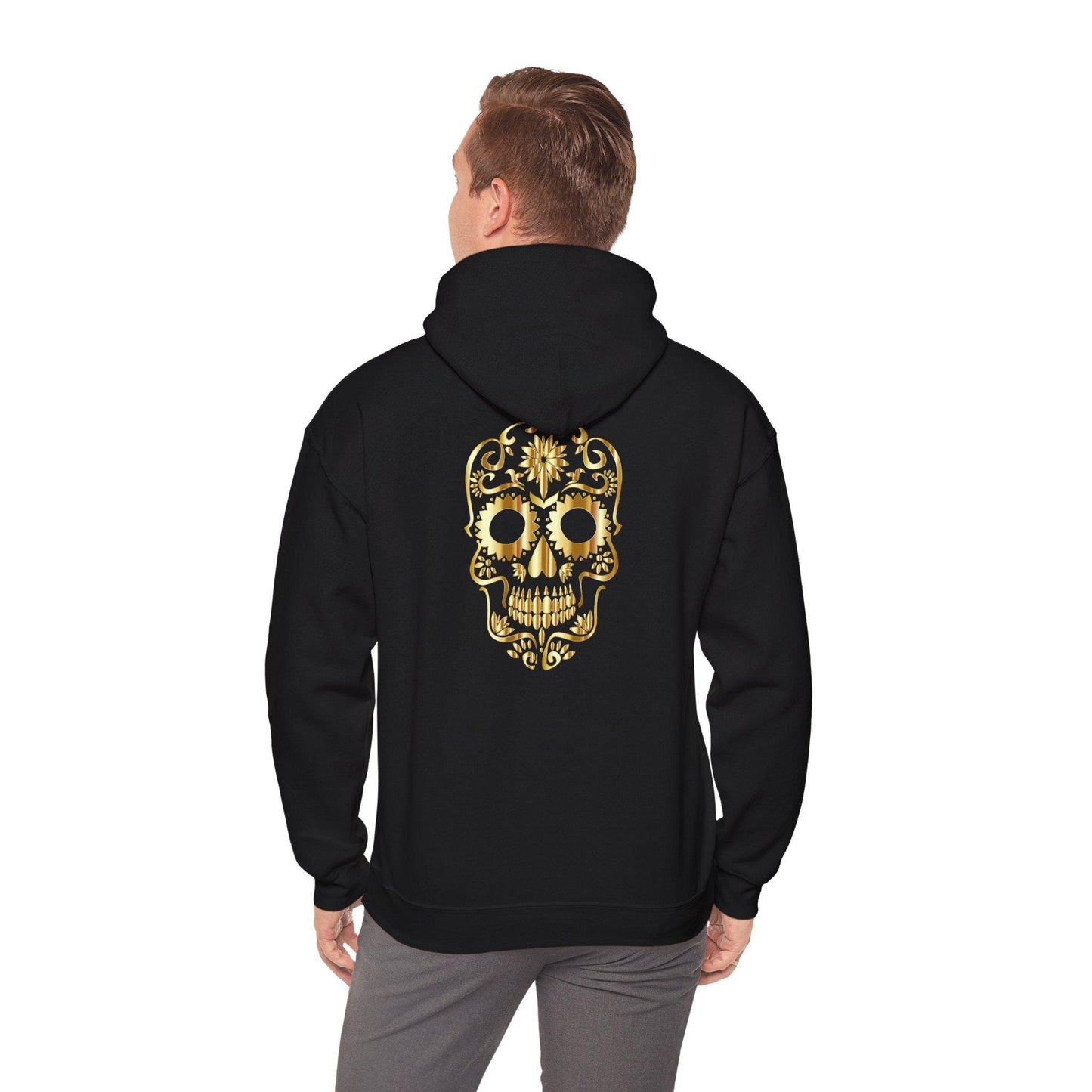 Boho Skull Hoodie, Unisex Heavy Blend Sweatshirt, Cozy Casual Wear, Fall Fashion, Unique Gift for Him or Her