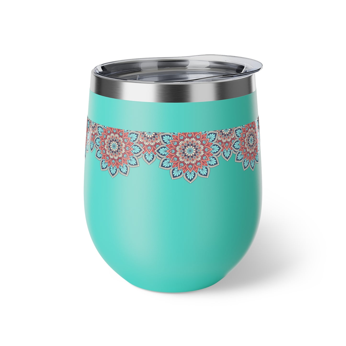 Insulated Copper Travel Mug with Floral Design, Perfect for Coffee, Tea, Gifts, Camping, Winter, Outdoor Adventures, Home Decor