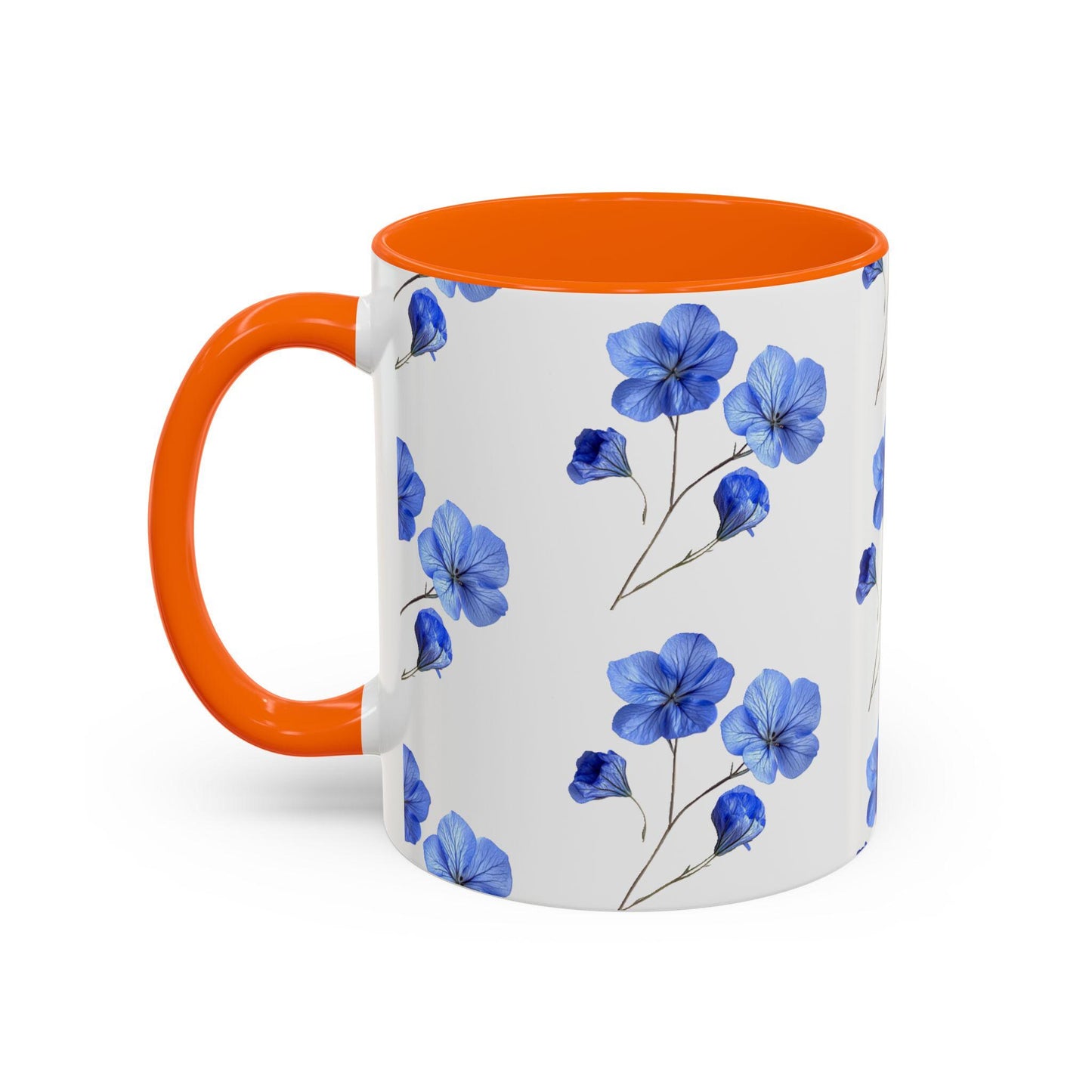 Blooming Blue Floral Coffee Mug for Nature Lovers, Gift for Her, Flower Mug, Home Decor, Housewarming Gift, Cute Tea Cup