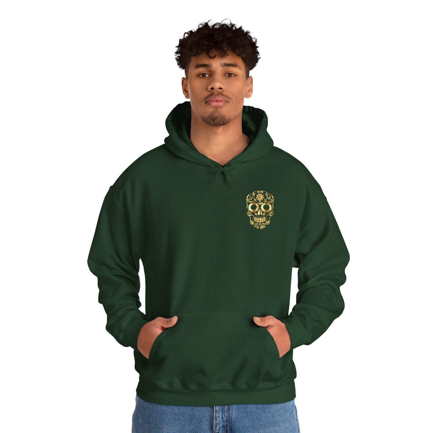 Boho Skull Hoodie, Unisex Heavy Blend Sweatshirt, Cozy Casual Wear, Fall Fashion, Unique Gift for Him or Her