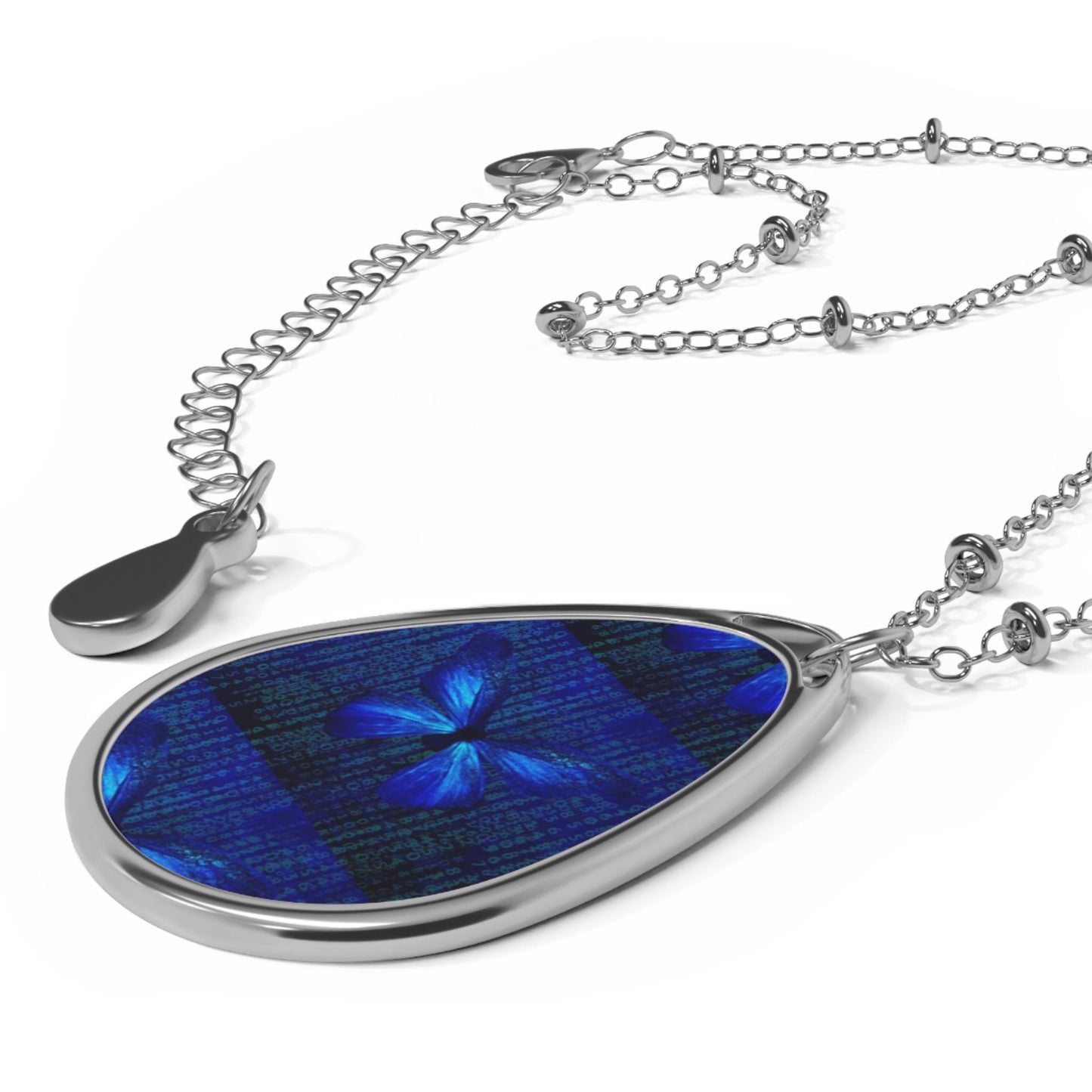 Oval Necklace with Butterfly Design, Dainty Jewelry for Women, Unique Gift for Her, Birthday, Anniversary, Special Occasions