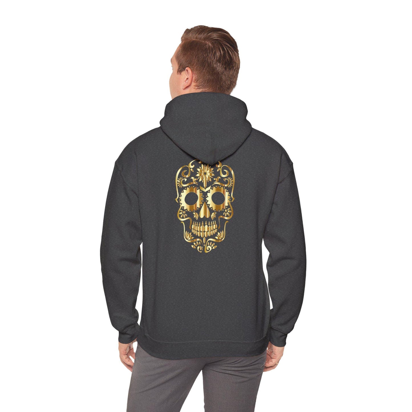 Boho Skull Hoodie, Unisex Heavy Blend Sweatshirt, Cozy Casual Wear, Fall Fashion, Unique Gift for Him or Her