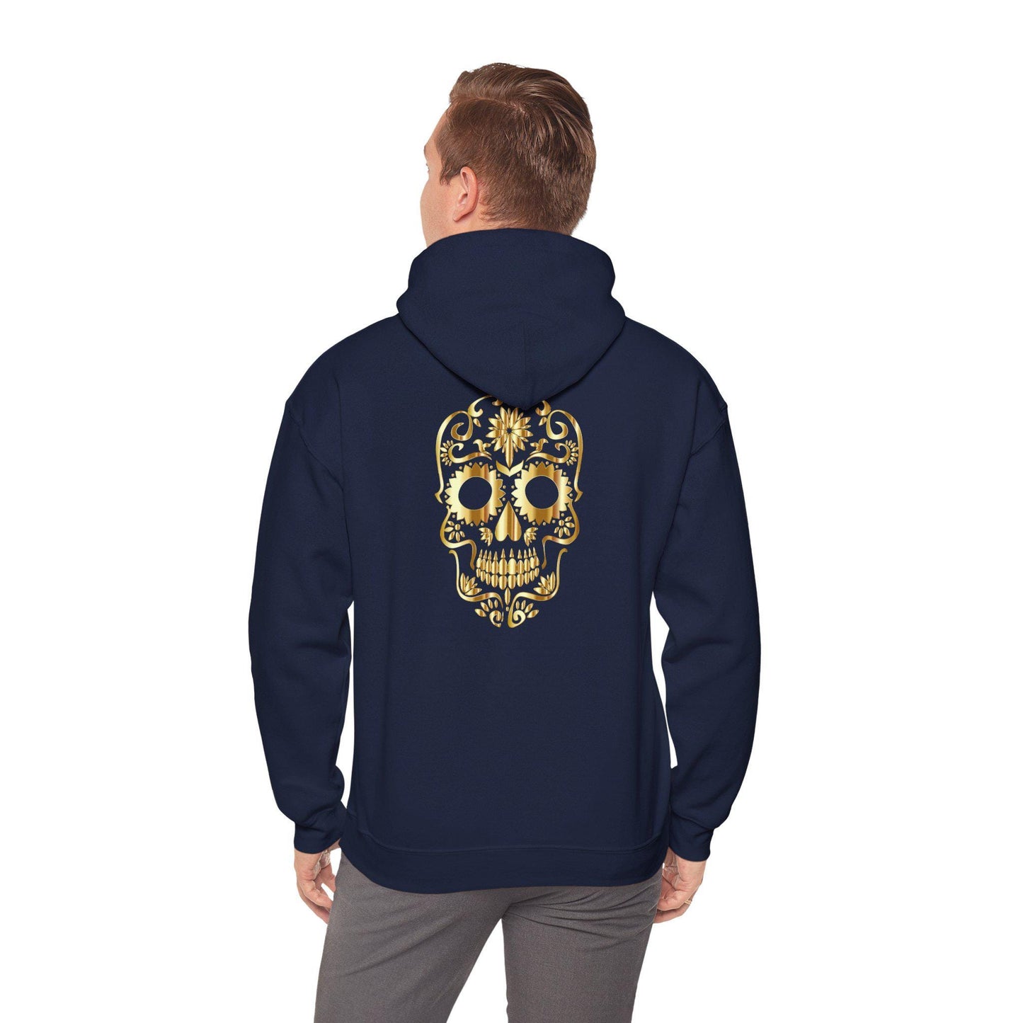 Boho Skull Hoodie, Unisex Heavy Blend Sweatshirt, Cozy Casual Wear, Fall Fashion, Unique Gift for Him or Her