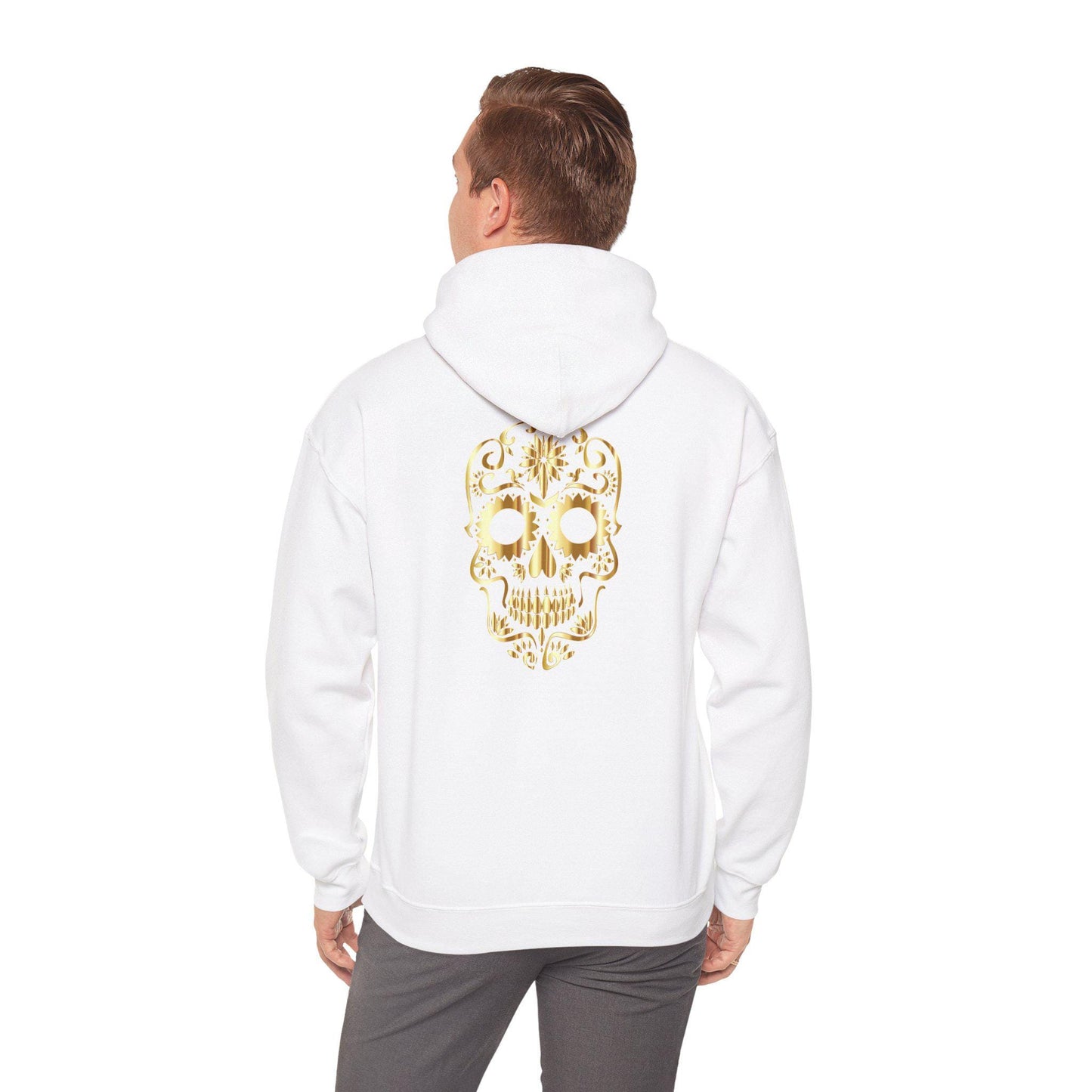 Boho Skull Hoodie, Unisex Heavy Blend Sweatshirt, Cozy Casual Wear, Fall Fashion, Unique Gift for Him or Her