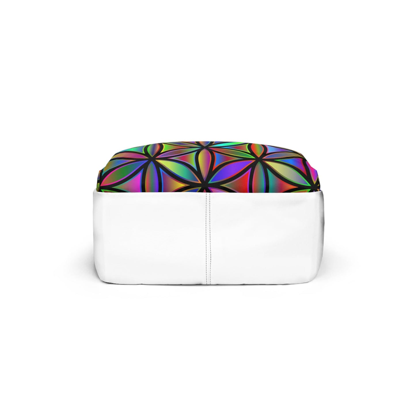 Holographic, Geometric Backpack | Unisex Classic Daypack for School, Office, Travel, Festival, Eco-Friendly Bag, Stylish Gift
