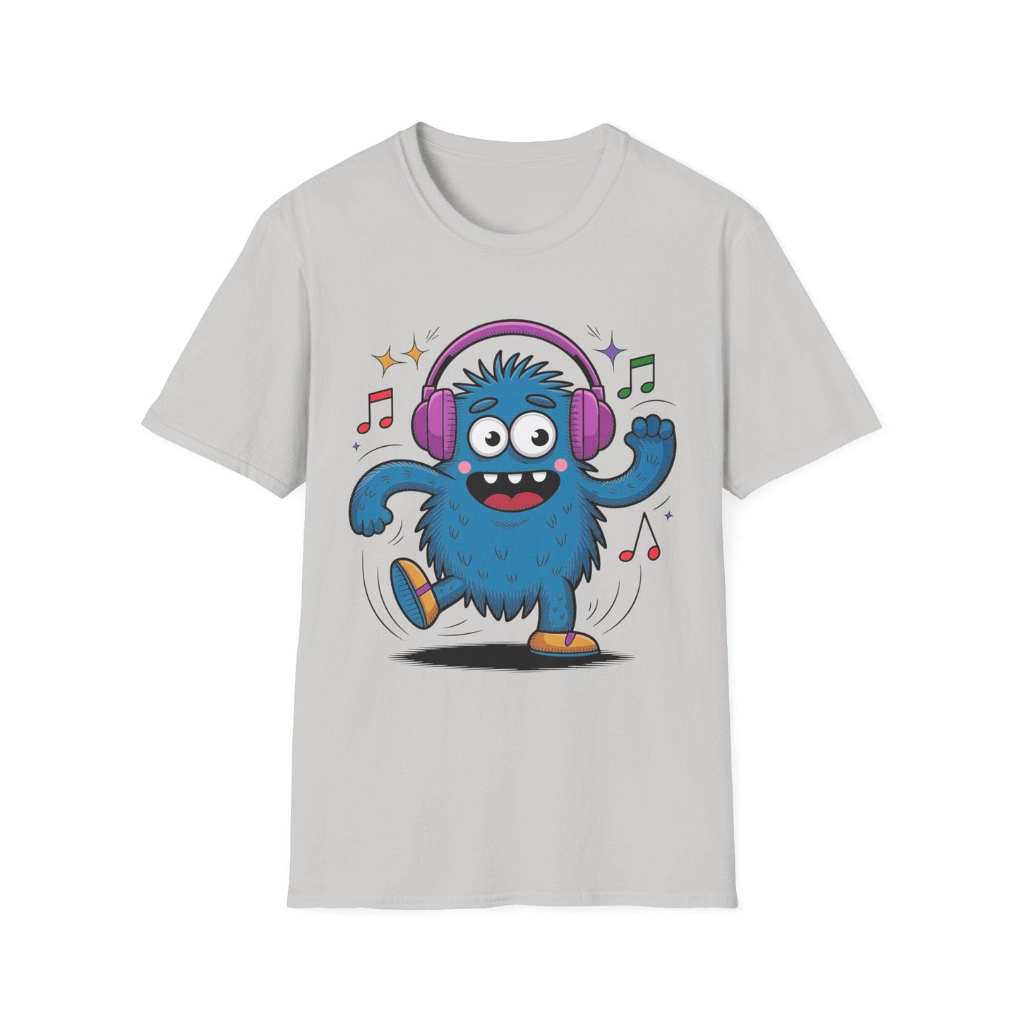 Dancing Monster Music T-Shirt - Fun Graphic Tee for Kids and Adults, Perfect Gift for Music Lovers, Parties, or Casual Wear