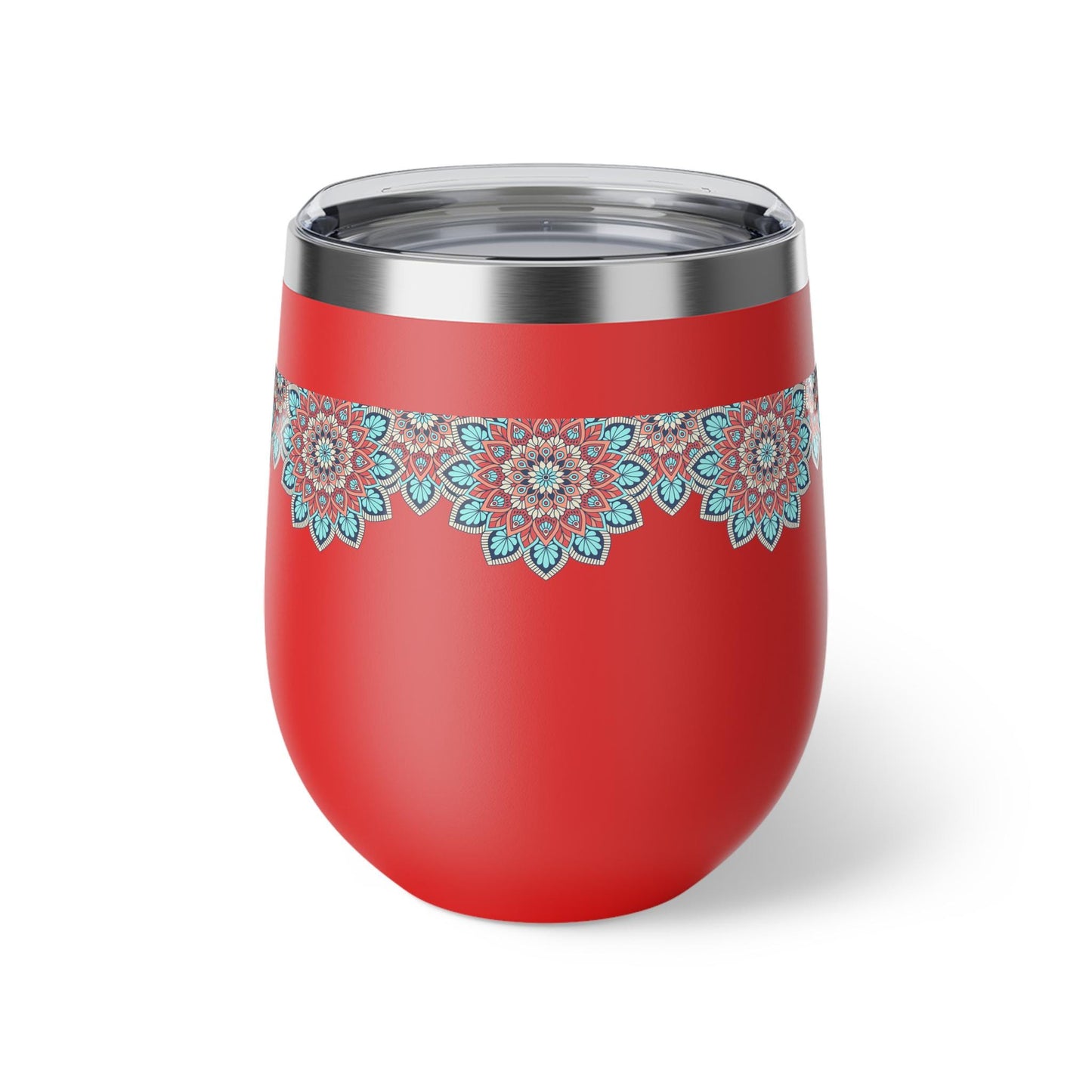 Insulated Copper Travel Mug with Floral Design, Perfect for Coffee, Tea, Gifts, Camping, Winter, Outdoor Adventures, Home Decor