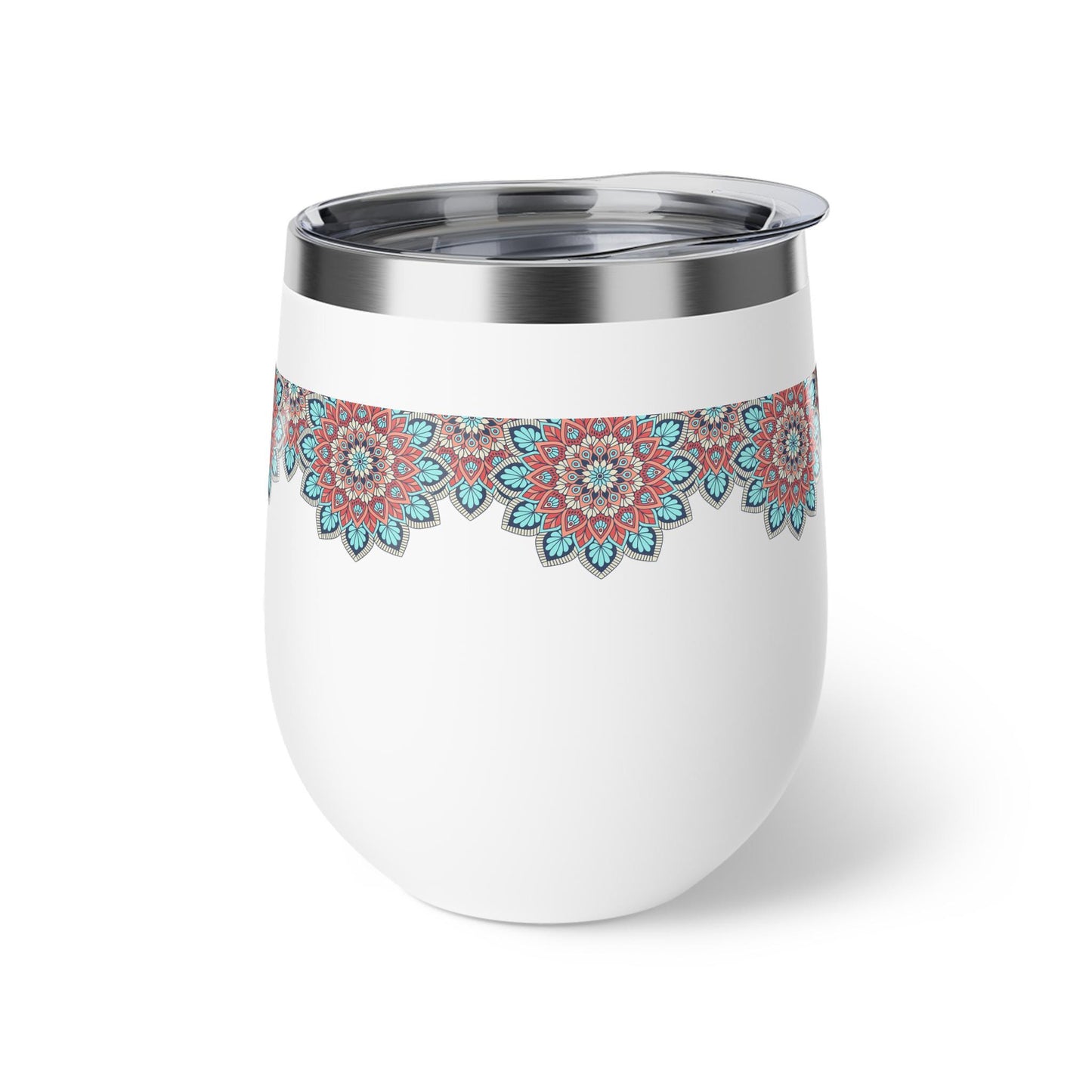 Insulated Copper Travel Mug with Floral Design, Perfect for Coffee, Tea, Gifts, Camping, Winter, Outdoor Adventures, Home Decor