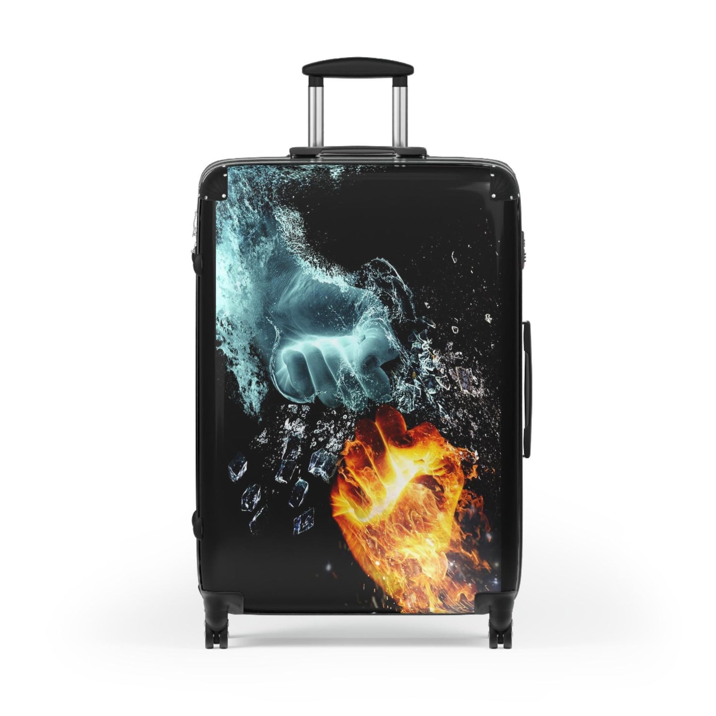 Fire and Ice Suitcase - Unique Travel Luggage, Stylish Spinner, Adventure Gear, Gift for Travelers, Vacation Essentials