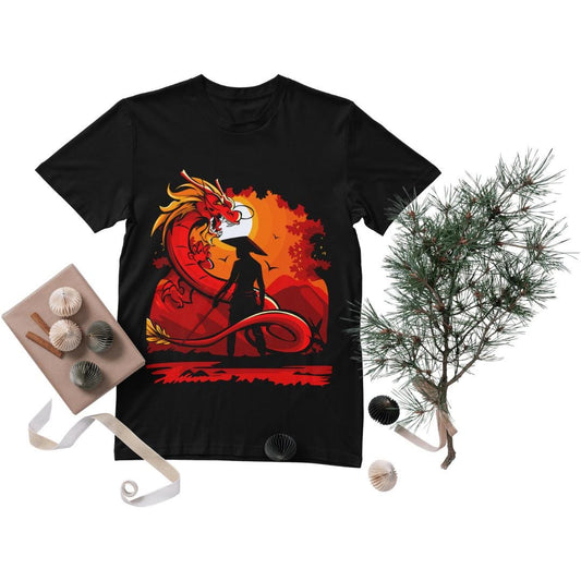 Dragon Dance Unisex Softstyle T-Shirt, Casual Graphic Tee, Anime Inspired Top, Gift for Fans, Everyday Wear