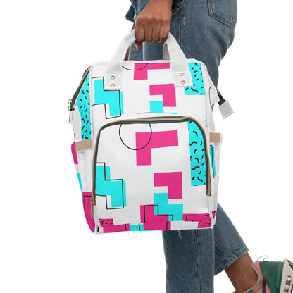 Colorful Multifunctional Diaper Backpack | Stylish Baby Bag, Modern Diaper Bag, Trendy Backpack for New Parents, Multi-use Travel Bag, [...]