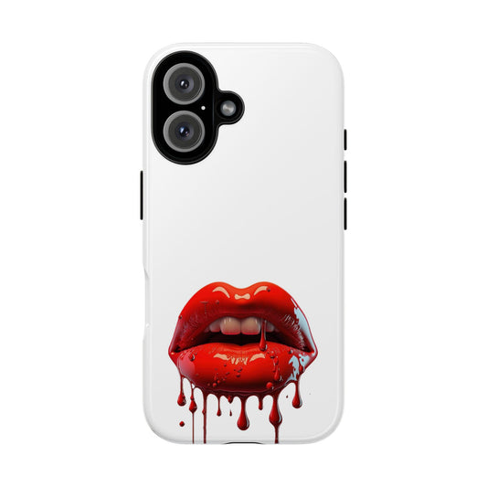 Red Lips Print for iPhone 16, 16 Pro, 16 Plus, 16 Pro Max Case, Tough Cases for Unique Style, Customizable Phone Cover, Trendy Accessories