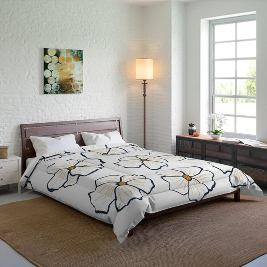 Floral Comforter | Cozy Bedding for a Tranquil Bedroom | Perfect for Home Decor, Housewarming Gifts, Spring Decor, Mother's Day