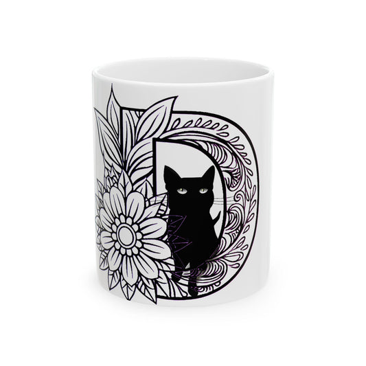 Personalized Cat Design Ceramic Mug - Perfect Gift for Cat Lovers, Coffee Lovers, Birthday, Home Decor, Unique Gift
