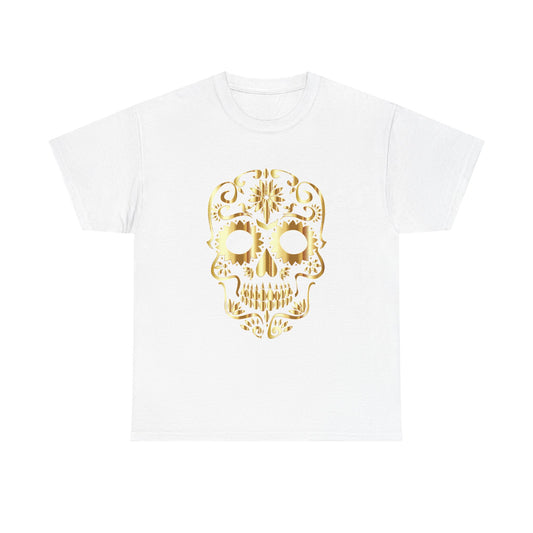 Stylish Skull Graphic Tee, Unisex T-shirt for Halloween, Festival Wear, Casual Style, Unique Gift Idea, Skater Fashion