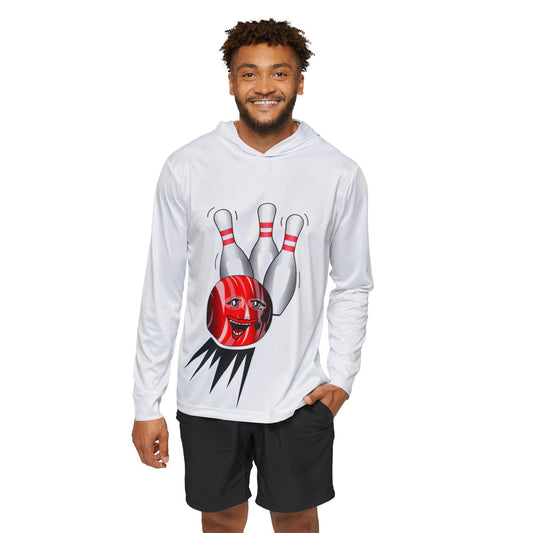 Bowling Fun Sports Hoodie, Activewear, Gift for Bowlers, Casual Outing, Men's Hooded Top
