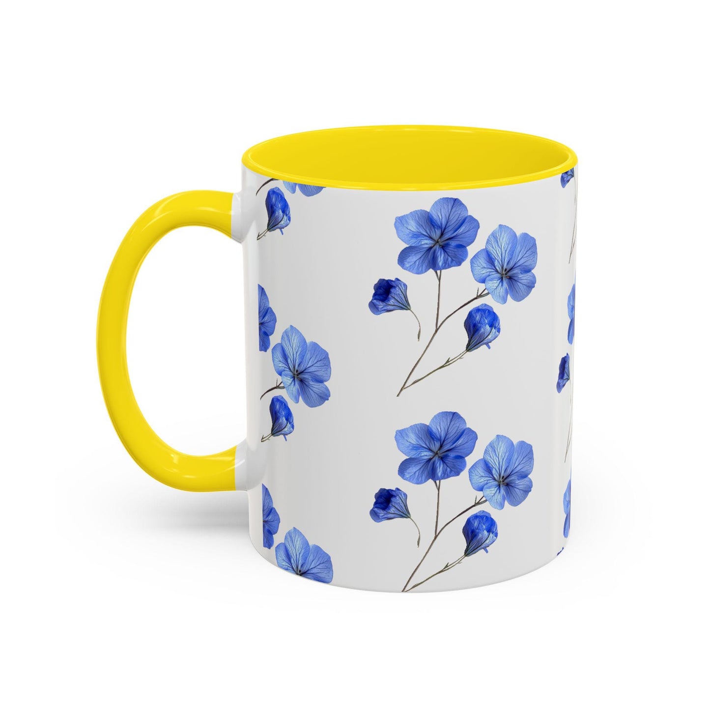 Blooming Blue Floral Coffee Mug for Nature Lovers, Gift for Her, Flower Mug, Home Decor, Housewarming Gift, Cute Tea Cup