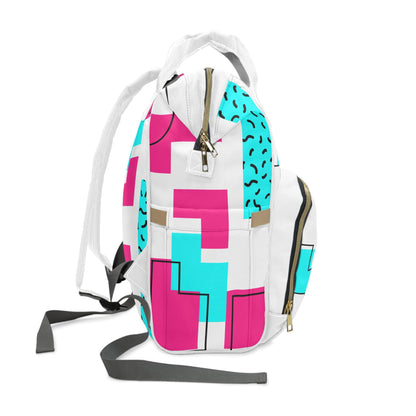 Colorful Multifunctional Diaper Backpack | Stylish Baby Bag, Modern Diaper Bag, Trendy Backpack for New Parents, Multi-use Travel Bag, [...]