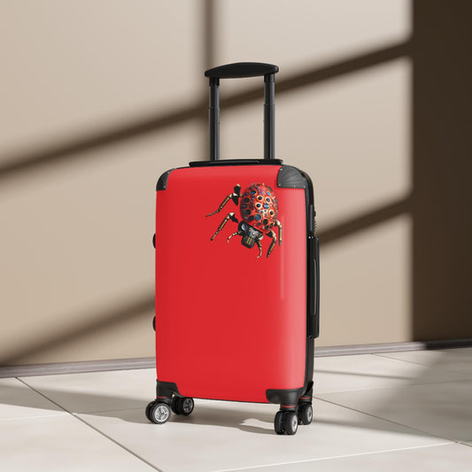 Premium Ladybug Suitcase, Travel Luggage, Unique Travel Gear, Bug Pattern Luggage, Cute Suitcase for Kids, adults, Bug Lover's Bags