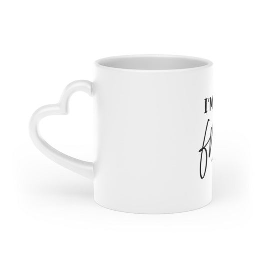Heart-Shaped Mug: I'm Not Free | Cute Gift for Coffee Lovers, Funny Mug, Unique Tea Cup, Valentines Day, Everyday Use