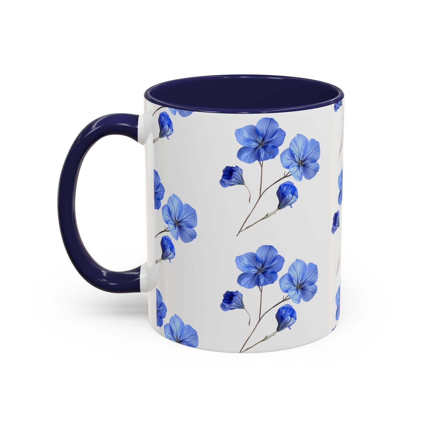 Blooming Blue Floral Coffee Mug for Nature Lovers, Gift for Her, Flower Mug, Home Decor, Housewarming Gift, Cute Tea Cup