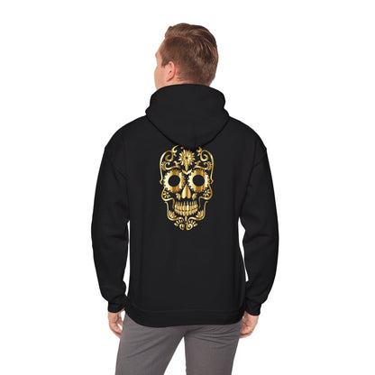 Boho Skull Hoodie, Unisex Heavy Blend Sweatshirt, Cozy Casual Wear, Fall Fashion, Unique Gift for Him or Her