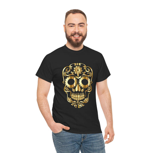 Stylish Skull Graphic Tee, Unisex T-shirt for Halloween, Festival Wear, Casual Style, Unique Gift Idea, Skater Fashion