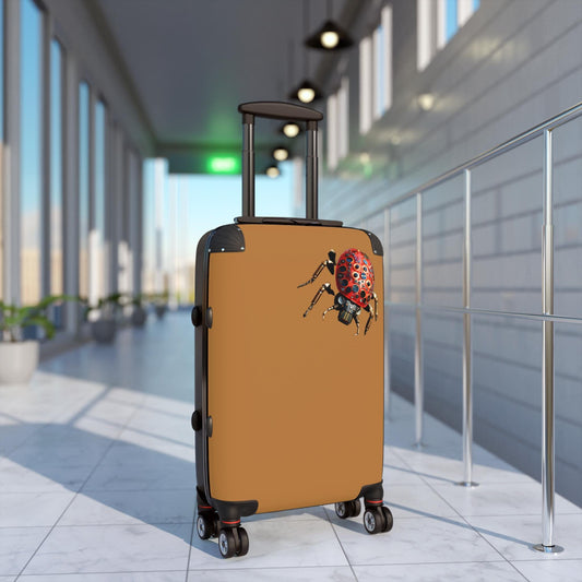 Premium Ladybug Suitcase, Travel Luggage, Unique Travel Gear, Bug Pattern Luggage, Cute Suitcase for Kids, adults, Bug Lover's Bags