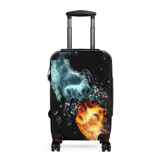 Fire and Ice Suitcase - Unique Travel Luggage, Stylish Spinner, Adventure Gear, Gift for Travelers, Vacation Essentials