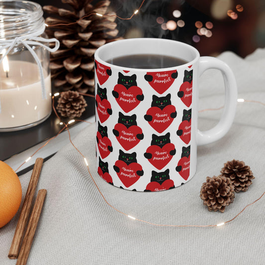 Charming Cat Lover's Mug - Cute Cat Design, Gift for Cat Parents, Coffee Tea Cup, Pet Lover's Gift, Housewarming, Valentine's Day