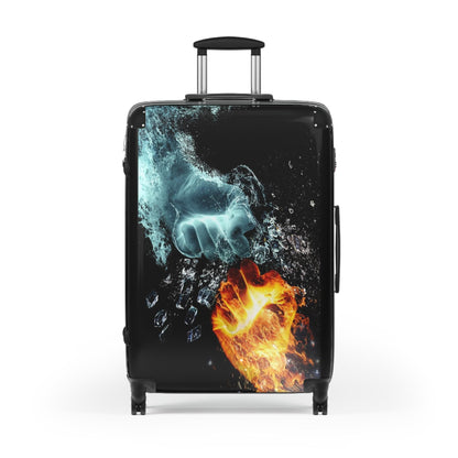 Fire and Ice Suitcase - Unique Travel Luggage, Stylish Spinner, Adventure Gear, Gift for Travelers, Vacation Essentials
